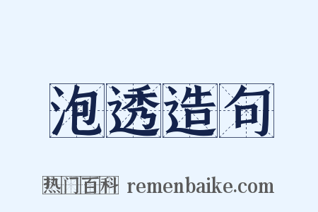 泡透造句是什么意思的图片